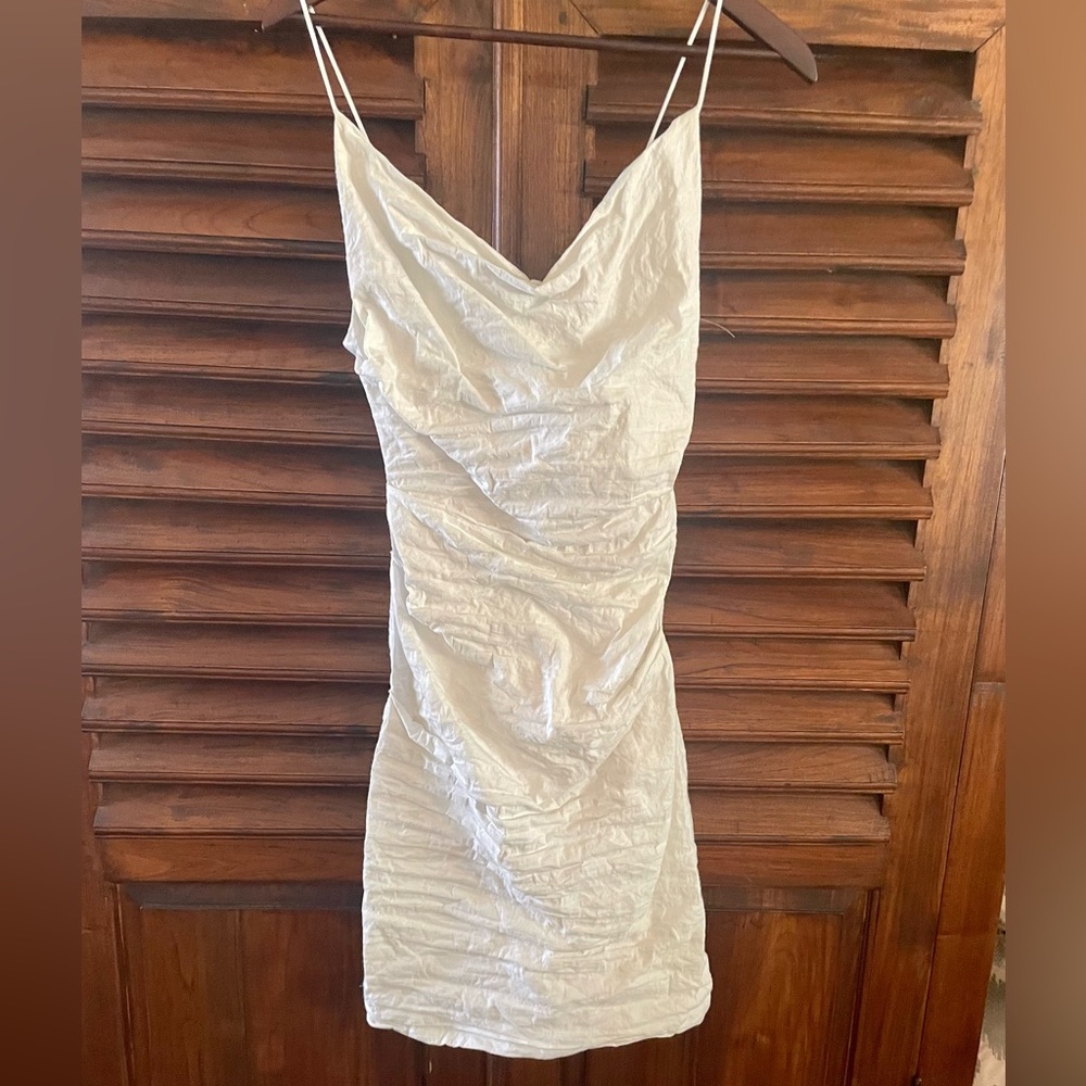NWOT tags Nicole Miller collection Carly dress in white, size 10.